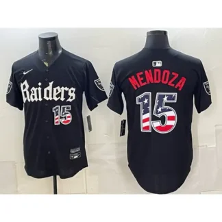 Youth Las Vegas Raiders #15 Fernando Mendoza Black Vapor Limited Baseball Jersey