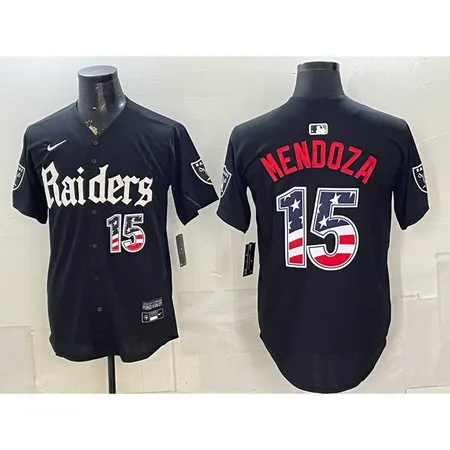 Youth Las Vegas Raiders #15 Fernando Mendoza Black Vapor Limited Baseball Jersey