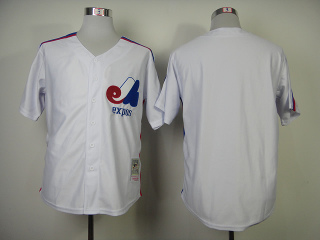 Montreal Expos Blank Cream Throwback Jerseys