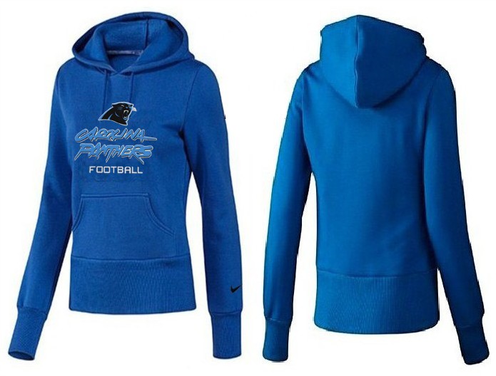 Nike Carolina Panthers Team Logo Blue Women Pullover Hoodies (3)