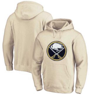 Men's Customized Buffalo Sabres Cream All Stitched Pullover Hoodie