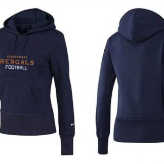 Nike Cincinnati Bengals Team Logo D.Blue Women Pullover Hoodies (5)