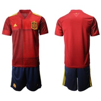 Spain Blank Home Soccer Country Jersey