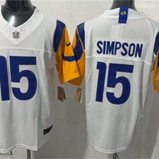 Men's Los Angeles Rams #15 Ty Simpson White 2026 Draft F.U.S.E. Vapor Limited Football Stitched Jersey