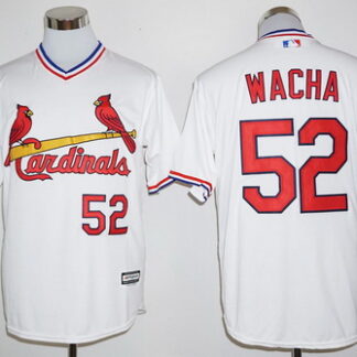 Men's St. Louis Cardinals #52 Michael Wacha White Pullover Cool Base Baseball Jersey