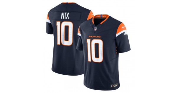 Bo Nix Denver Broncos Nike Mile High Collection Vapor F.U.S.E. Limited Jersey - Navy - Image 2