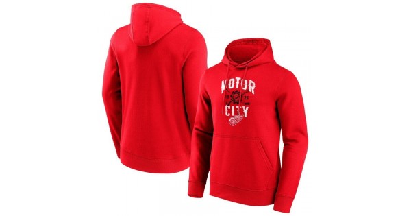 Detroit Red Wings Fanatics Branded Hometown Graphic Hoodie - Red - Image 2