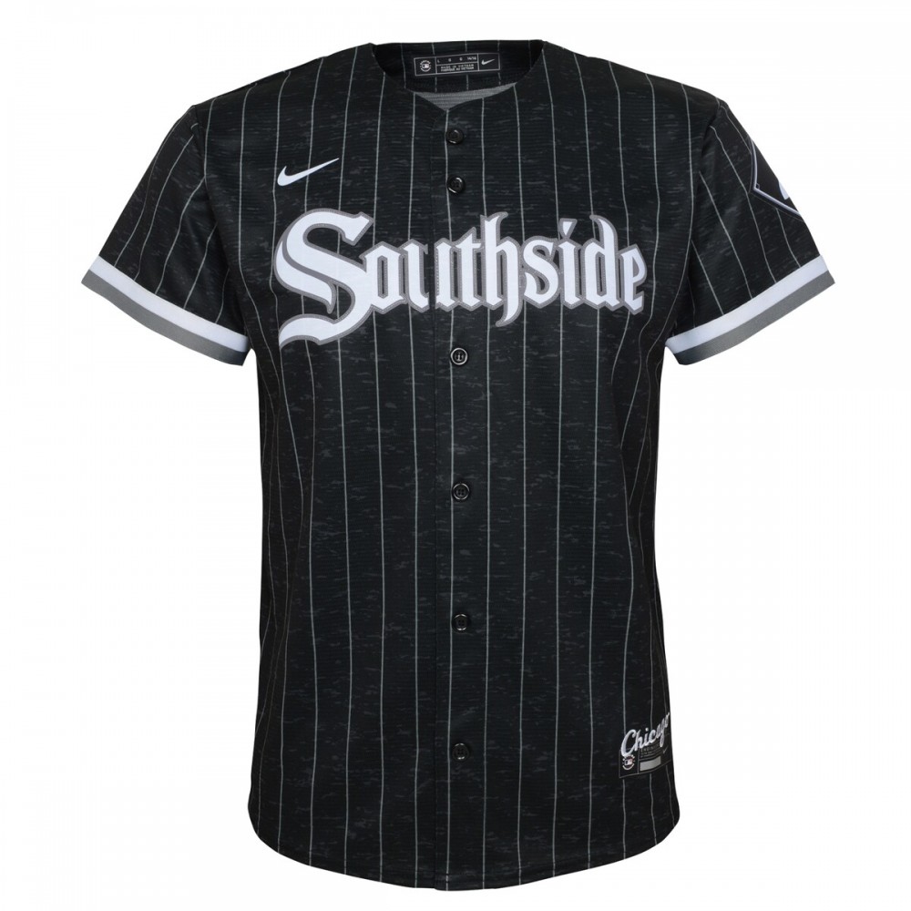 Eloy Jimenez Chicago White Sox Nike Youth City Connect Replica Player Jersey - Black - Image 2