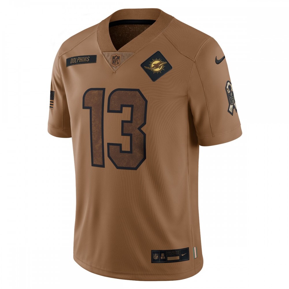Dan Marino Miami Dolphins Nike 2023 Salute To Service Retired Player Limited Jersey - Brown - Image 2