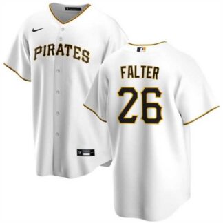 Men's Pittsburgh Pirates #26 Bailey Falter White Cool Base Baseball Stitched Jersey Dzhi