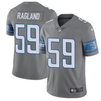 Nike Detroit Lions #59 Reggie Ragland Gray Men’s Stitched NFL Limited Rush Jersey