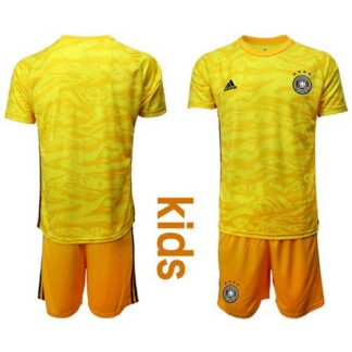 Germany Blank Yellow Goalkeeper Kid Soccer Country Jersey