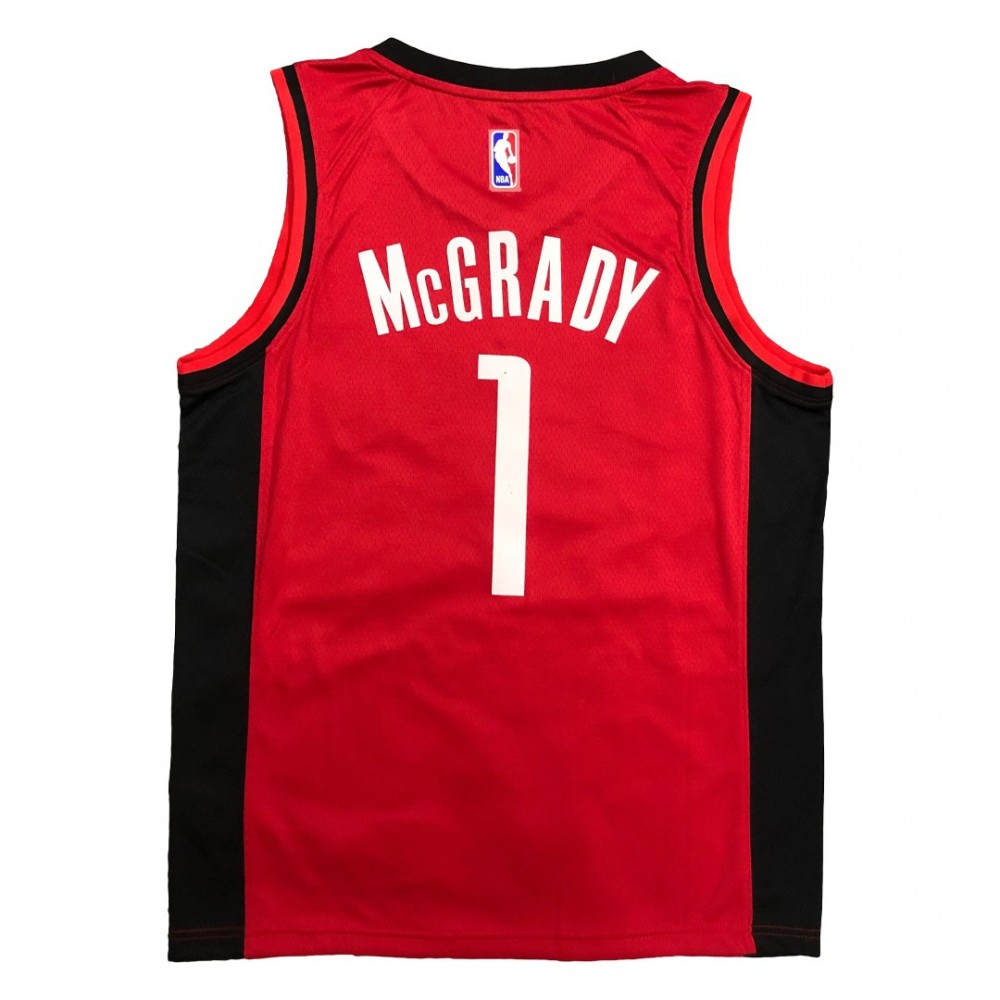 Men's Houston Rockets Tracy McGrady #1 Nike Red Swingman Jersey - Icon Edition - Image 2