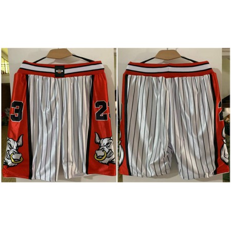 Men's Chicago Bulls White/Red Shorts (Run Small) KLAD