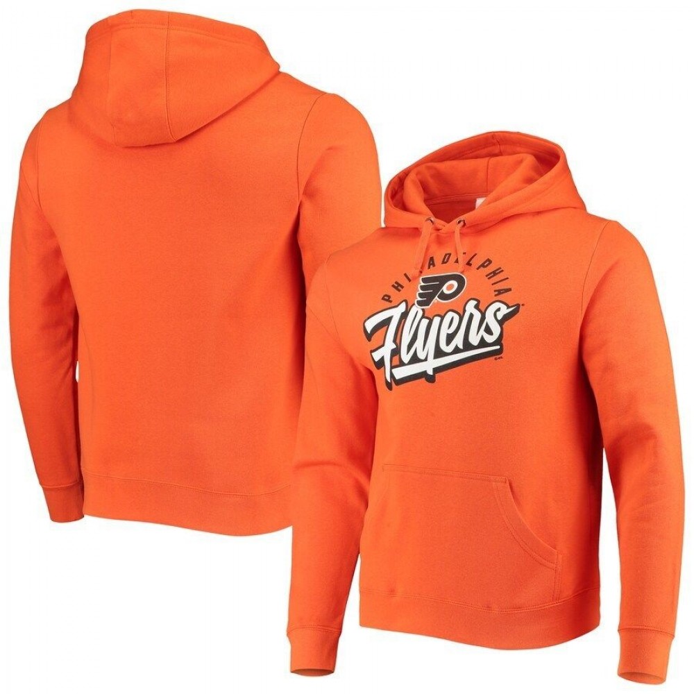 Men's Fanatics Branded Orange Philadelphia Flyers Script Wordmark Hoodie