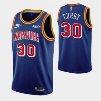 Men's Golden State Warriors #30 Stephen Curry Blue Stitched Basketball Jersey FRL1