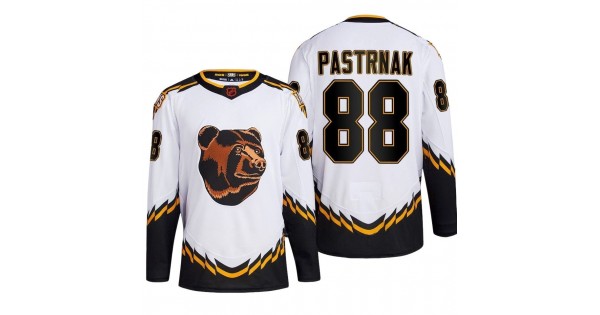 David Pastrnak Boston Bruins White Reverse Retro Premium Jersey - Image 2