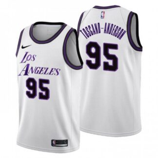 Nike Los Angeles Lakers #95 Juan Toscano-Anderson Men’s 2022-23 City Edition NBA Jersey – Cherry Blossom White Men’s