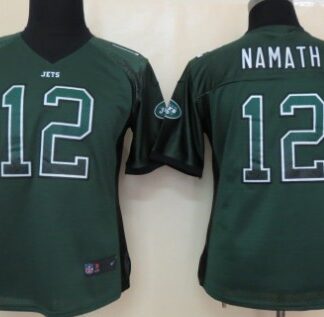 Nike New York Jets #12 Joe Namath Drift Fashion Green Womens Jersey