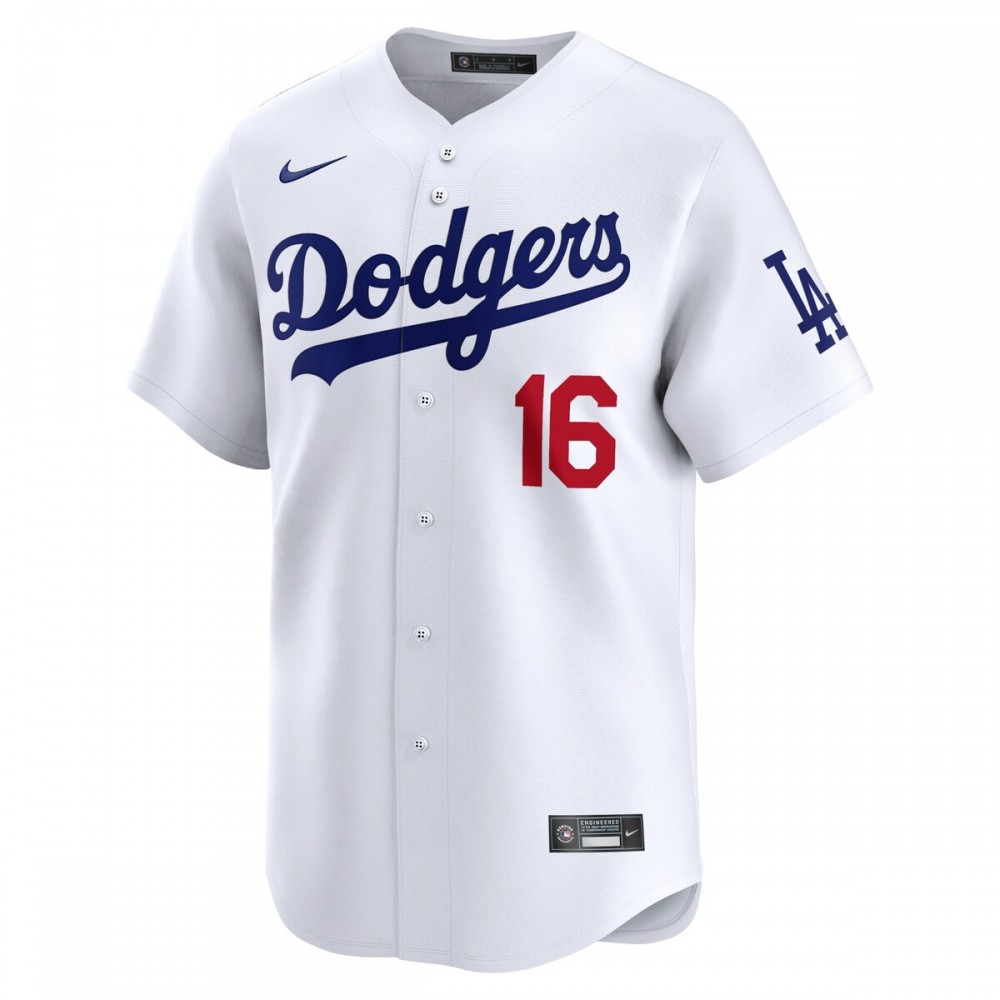 Will Smith Los Angeles Dodgers Nike Home Limited Player Jersey - White - Image 2