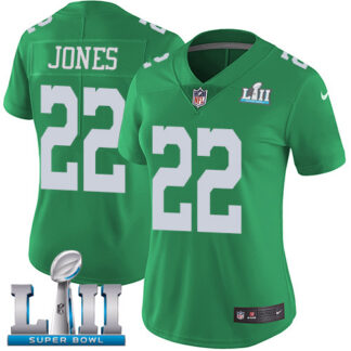 Nike Philadelphia Eagles #22 Sidney Jones Green Super Bowl LII Women’s Stitched NFL Limited Rush Jersey