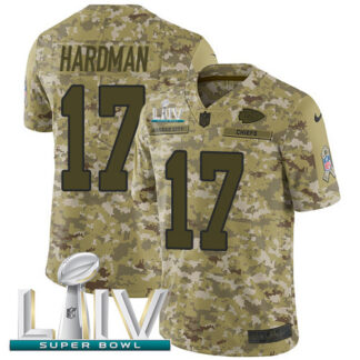 Nike Kansas City Chiefs #17 Mecole Hardman Camo Super Bowl LIV 2020 Youth Stitched NFL Limited 2018 Salute To Servi...
