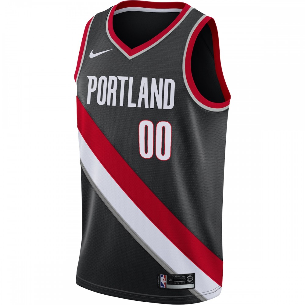 Portland Trail Blazers Nike Swingman Custom Jersey Black - Icon Edition - Image 2