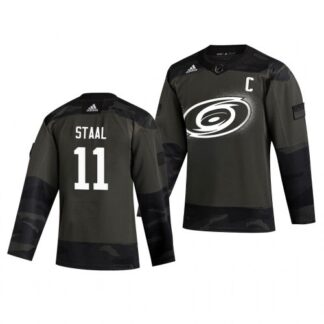 Carolina Hurricanes #11 Jordan Staal Adidas 2019 Veterans Day Men’s Authentic Practice NHL Jersey Camo