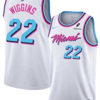 Men's Miami Heat #22 Andrew Wiggins White 2025 City Edition Stitched Jersey Dzhi