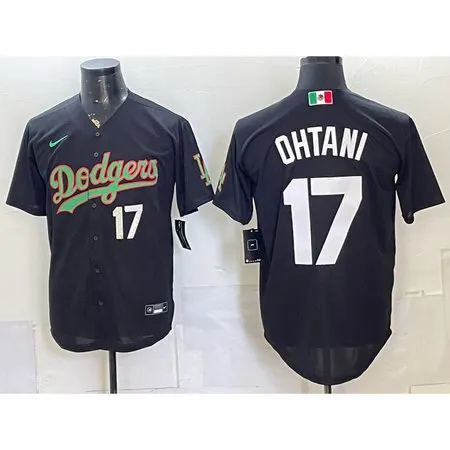 Youth Los Angeles Dodgers #17 Shohei Ohtani Black Mexico Jersey R5FY