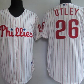 Philadelphia Phillies #26 Chase Utley White Jersey