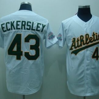 Oakland Athletics #43 Eckersley white Jerseys