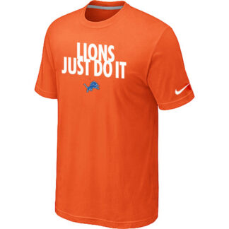 prime‑ Detroit Lions Just Do It Orange T-Shirt ‑uniform