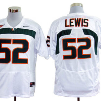 Miami Hurricanes #52 Lewis White NCAA Jerseys