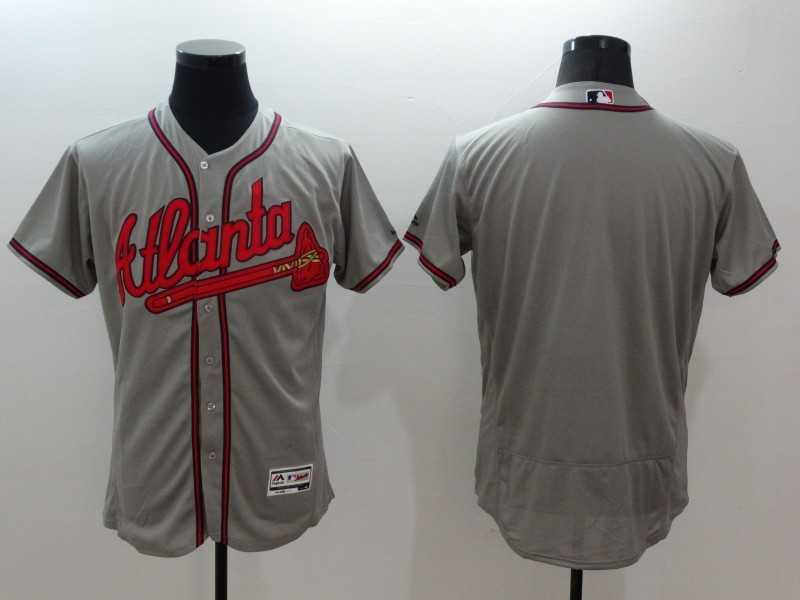 Atlanta Braves Blank Gray 2016 Flexbase Collection Stitched Jersey