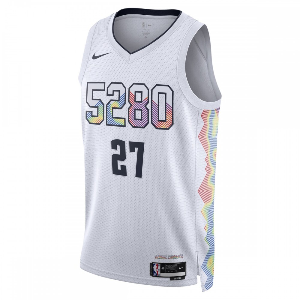 Jamal Murray Denver Nuggets Nike Unisex 2024/25 Swingman Player Jersey - City Edition - White - Image 2