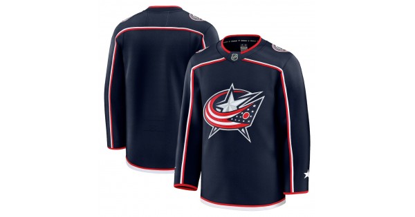 Columbus Blue Jackets Home Premium Blank Jersey - Navy - Image 2