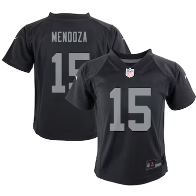 Toddlers Las Vegas Raiders #15 Fernando Mendoza Black 2026 Vapor Limited Stitched Jersey