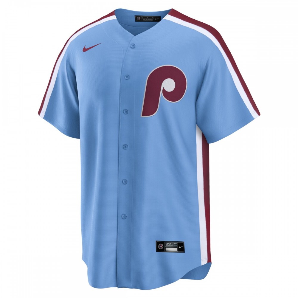 Philadelphia Phillies Nike Alternate Replica Team Jersey - Light Blue - Image 2