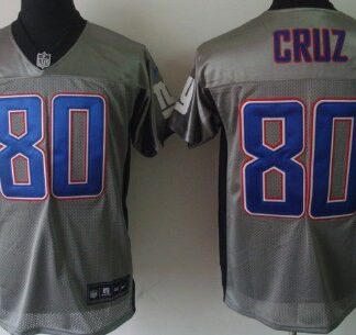 Nike New York Giants #80 Victor Cruz Gray Shadow Elite Jersey