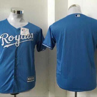 Youth Kansas City Royals Blank Light Blue New Cool Base Stitched Baseball Jersey