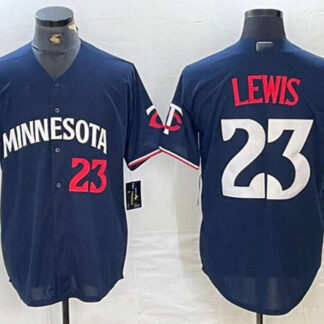 Men's Minnesota Twins #23 Royce Lewis Navy Cool Base Stitched Baseball Jersey
