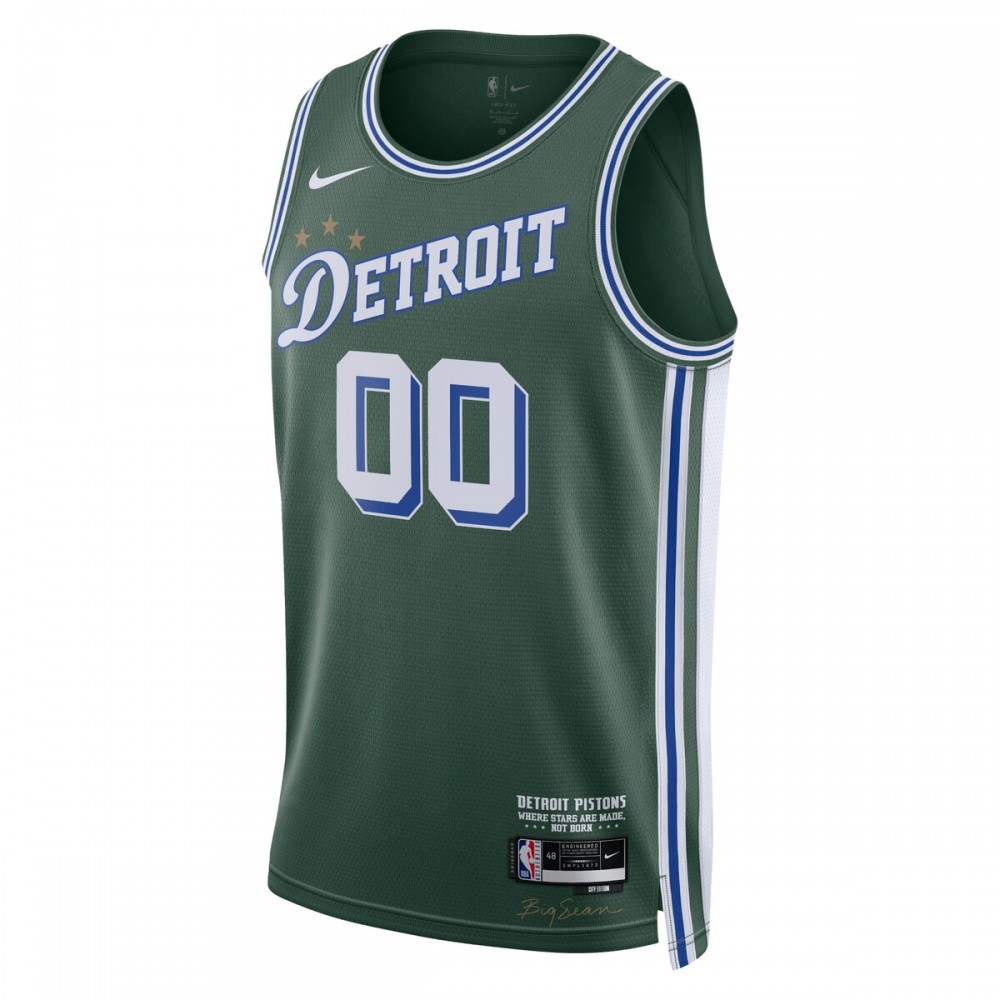 Detroit Pistons Nike Unisex 2022/23 Swingman Custom Jersey - City Edition - Green - Image 2