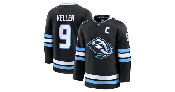Men's Utah Mammoth Clayton Keller Black Home Premium Player Jersey - Image 2
