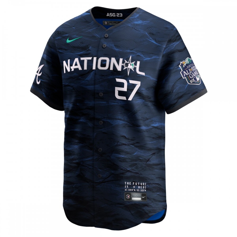 Austin Riley National League Nike 2023 MLB All-Star Game Limited Player Jersey - Royal - Image 2