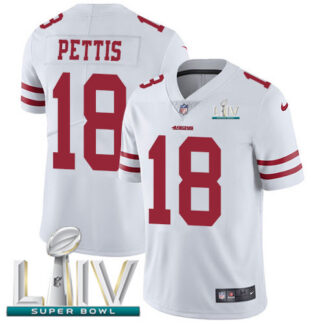 Nike San Francisco 49ers #18 Dante Pettis White Super Bowl LIV 2020 Youth Stitched NFL Vapor Untouchable Limited Je...