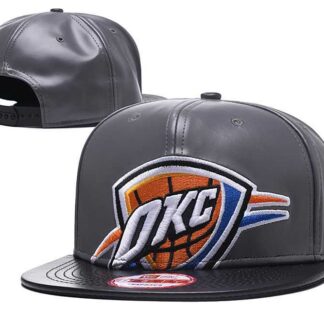 Thunder Team Logo Gray Leather Adjustable Hat GS