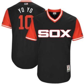 Chicago White Sox #10 Yoan Moncada YoYo Majestic Black 2017 Players Weekend Jersey
