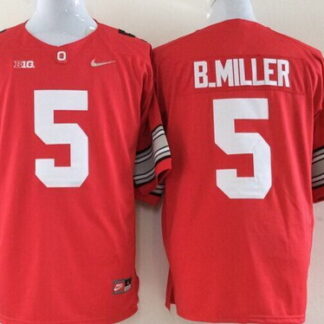 Ohio State Buckeyes #5 Baxton Miller 2015 Playoff Rose Bowl Special Event Diamond Quest Red Jerseys