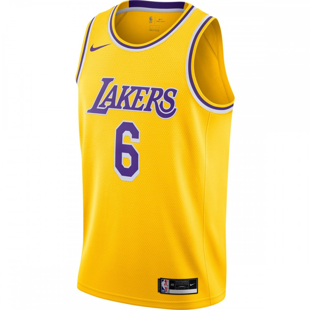 LeBron James Los Angeles Lakers Nike 2021/22 #6 Swingman Player Jersey - Gold - Icon Edition - Image 2